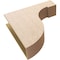 Ekena Millwork 9"W x 36"D x 36"H Thin Del Monte Rough Cedar Woodgrain TimberThane Corbel, Primed Tan CORUR09X36X36DELRCPR - alternate 3